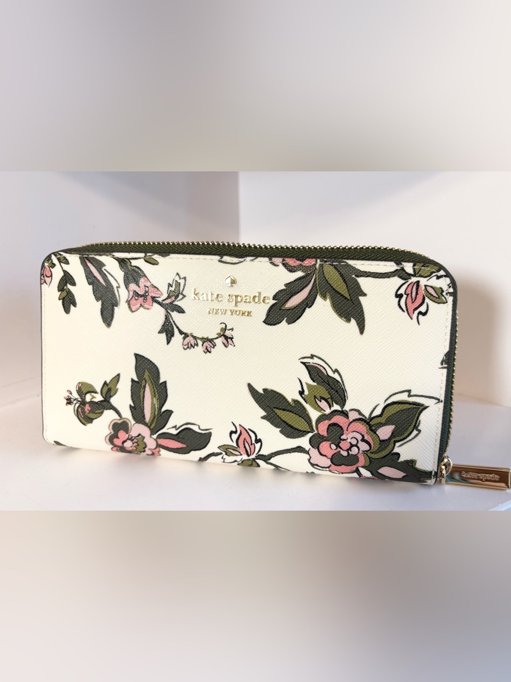 Kate Spade Madison Floral Medium Satchel & Madison continental zip around wallet - Picture 8 of 10